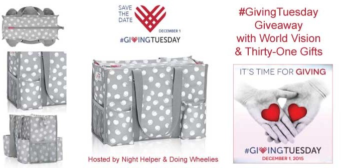 Don’t Forget #GivingTuesday! {Thirty-One Tote Giveaway}